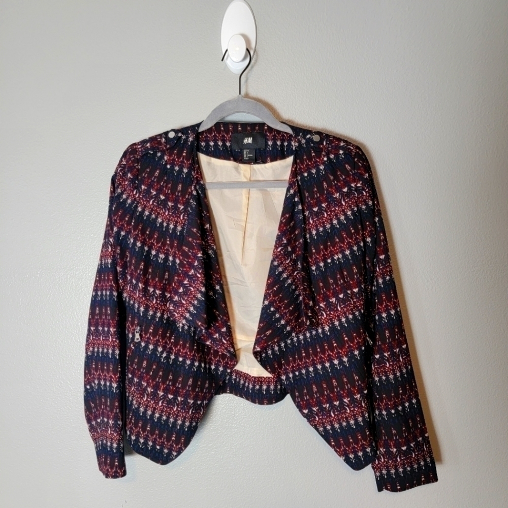 H&M waterfall open cropped blazer